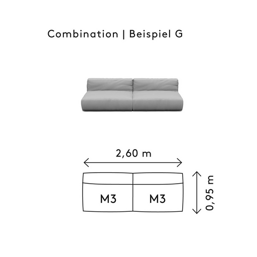 grow outdoor Sectional combination G2 cloud coal dimensions