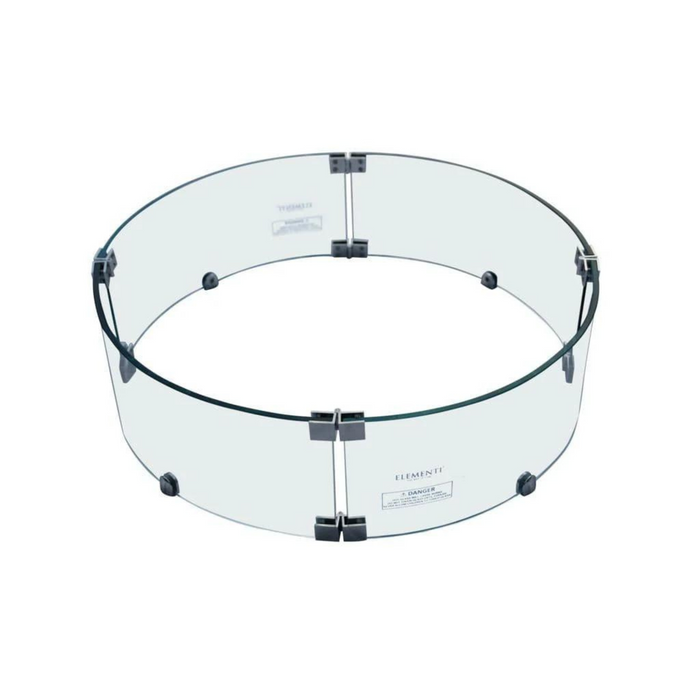 lunar bowl wind screen tempered glass outdoor fire pit accessories