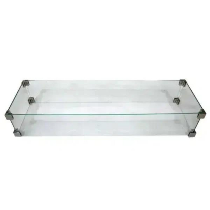 wind screen tempered glass outdoor fire pit accessories