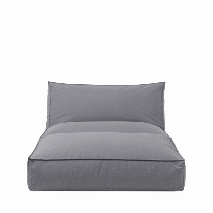 stay day bed outdoor patio lounger with reclining head rest stone