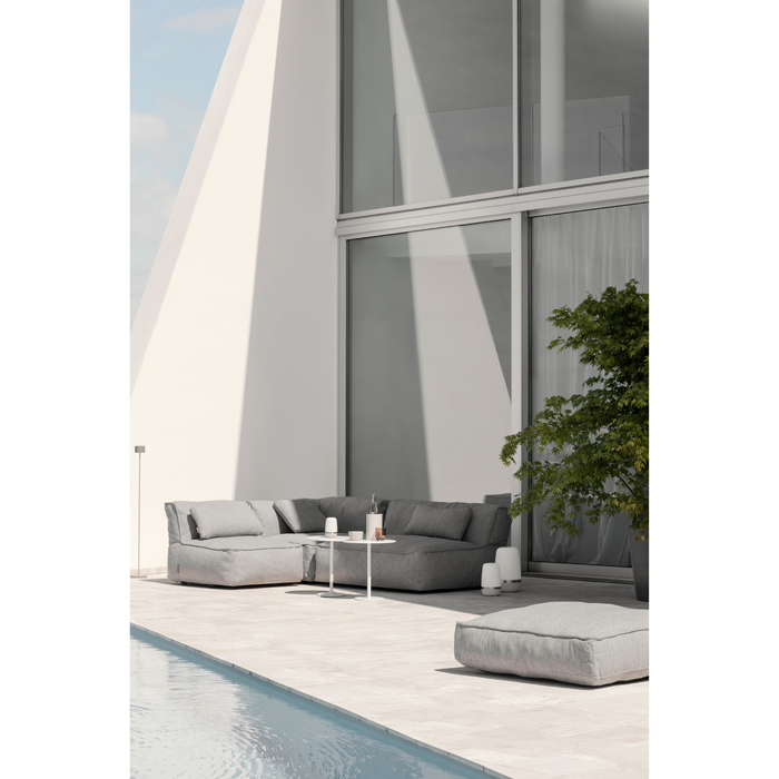 grow outdoor patio cushion Square Rectangle cloud coal in a patio with sofa lifestyle