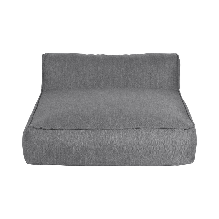 grow outdoor patio double chaise ottoman sectional cloud coal