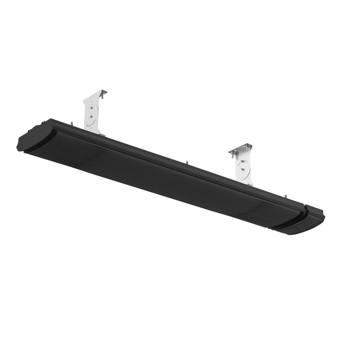 RADtec E32rw Ceiling-Mounted Zero Light Smart Infrared Patio Heater in Matte Black with Mounting Brackets