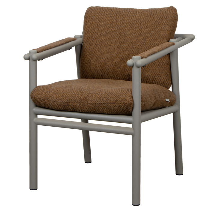 cane line Sticks armchair Taupe aluminium Umber brown Cane-line Rise cushion