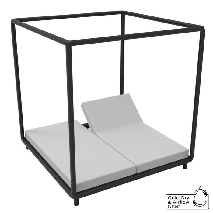 cane-line laze cabana in Lava Grey, Aluminium Incl. Light Grey Cane-line Natté