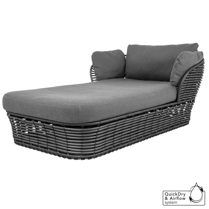 cane-line basket daybed in Graphite, Braid Cane-line Weave w/Grey Cane-line AirTouch
