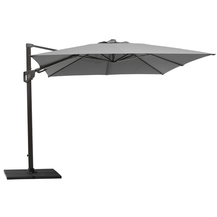 cane line hyde luxe tilt parasol 118 x 118 grey base antracite