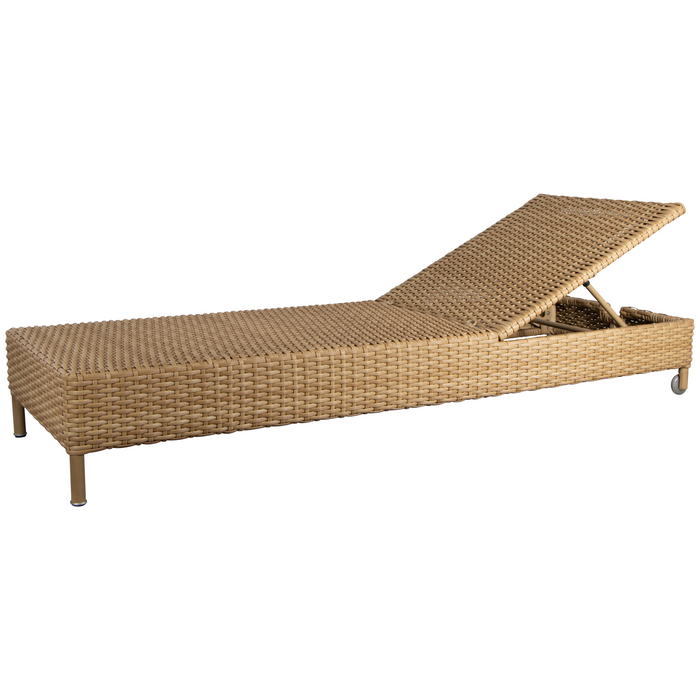 cane-line rest sunbed single Natural, large flat Cane-line Weave sunbed without cushion