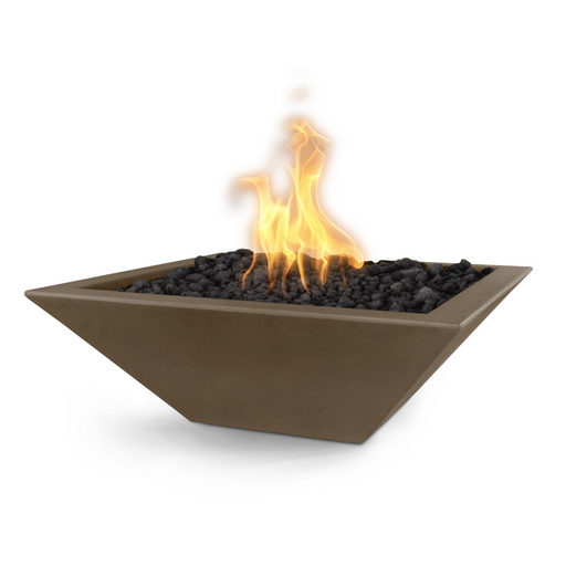 24" Maya Fire Bowl GFRC CONCRETE chocolate