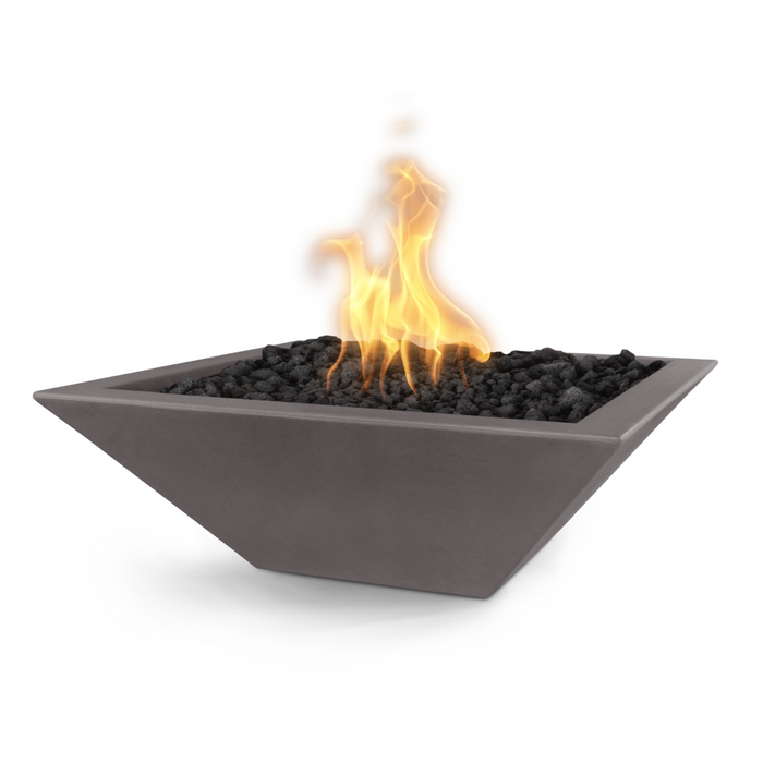 24" Maya Fire Bowl-GFRC CONCRETE chestnut