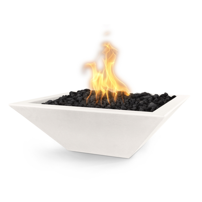 24" Maya Fire Bowl-GFRC CONCRETE limestone