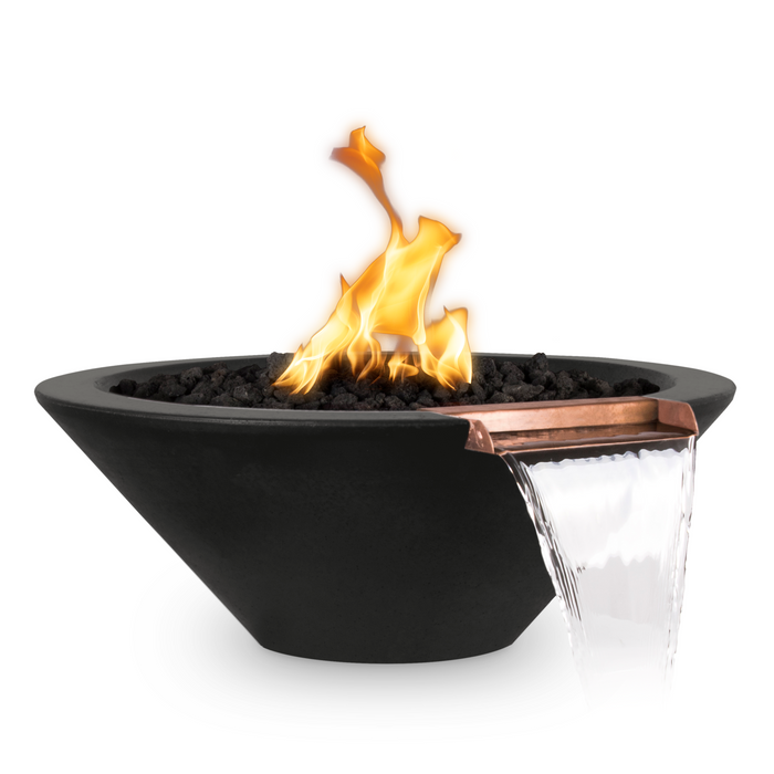 36 cazo fire & water bowl gfrc concrete black