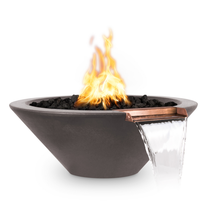 36 cazo fire & water bowl gfrc concrete chestnut