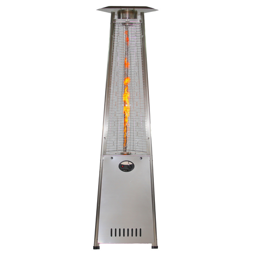 large tall outdoor stainless steel propane heater with 41,000 BTU