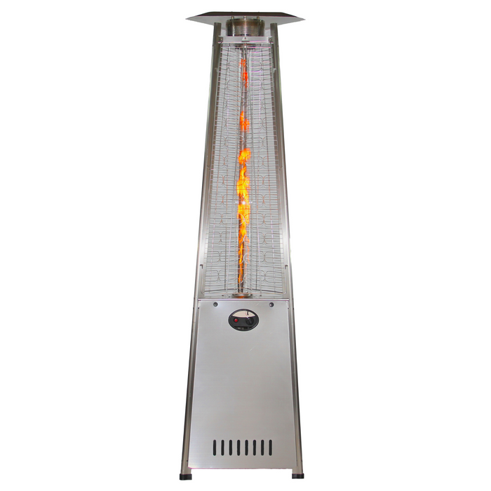 large tall outdoor stainless steel propane heater with 41,000 BTU