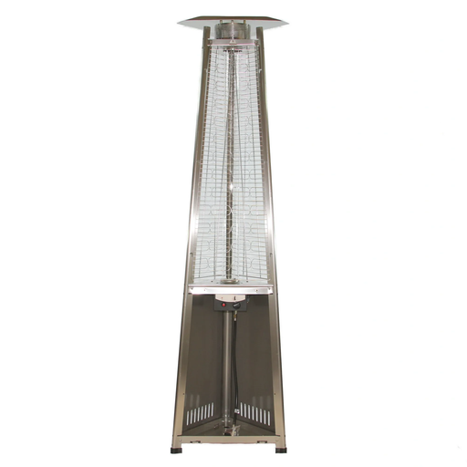 large tall outdoor stainless steel propane heater with 41,000 BTU