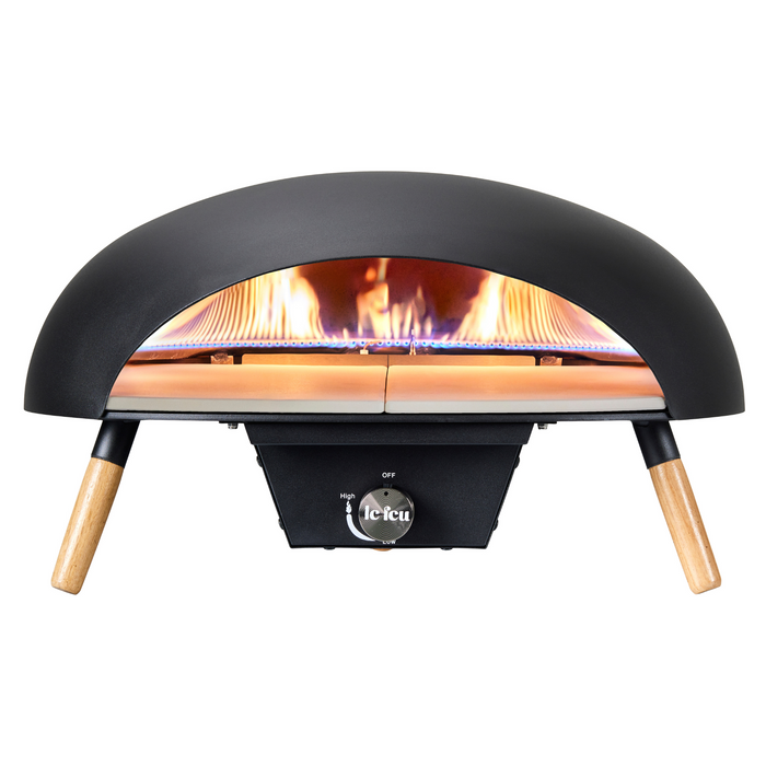 Le Feu Turtle Black Gas Powered Pizza Oven