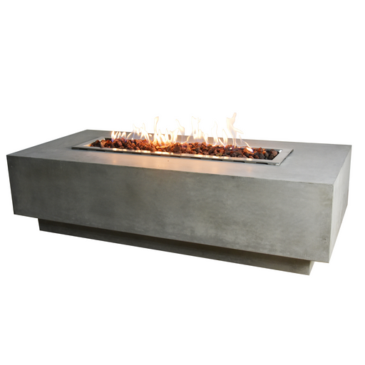 elementi 60 granville light grey fire table