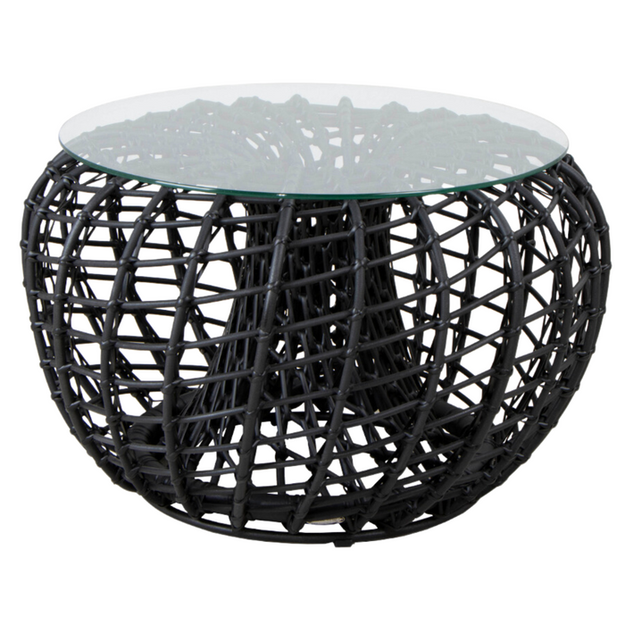 Cane line Nest coffee table footstool small lava grey with wind screen