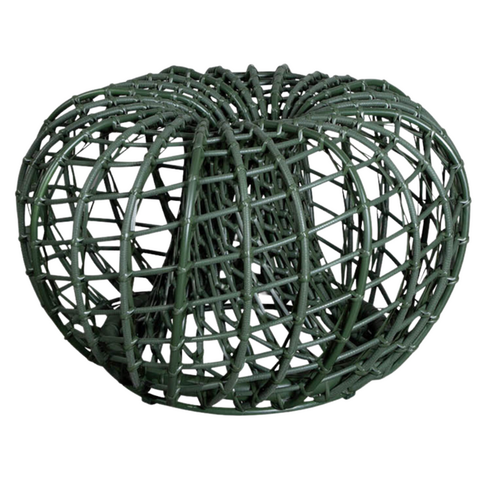 Cane line Nest coffee table footstool small dark green