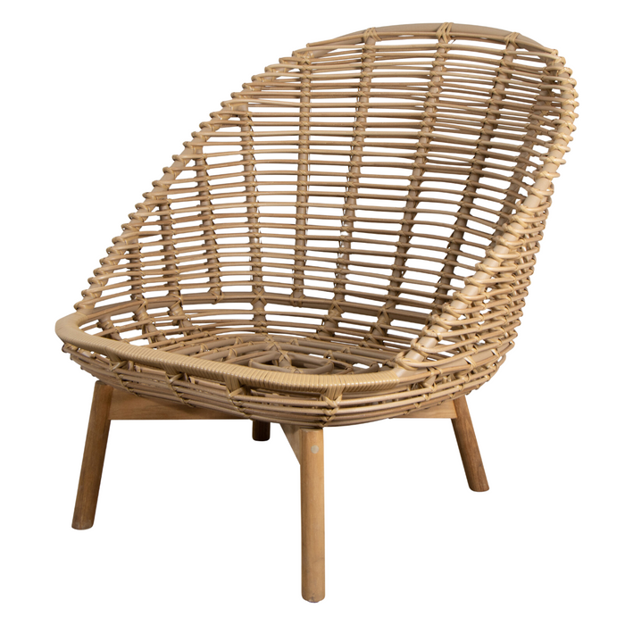 cane line hive lounge chair Natural, large round tube Cane-line Weave w/teak with no cushion