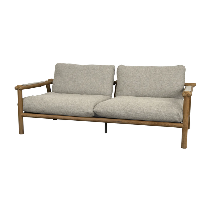sticks 2 seater sofa teak light brown Cane-line Rise cushion