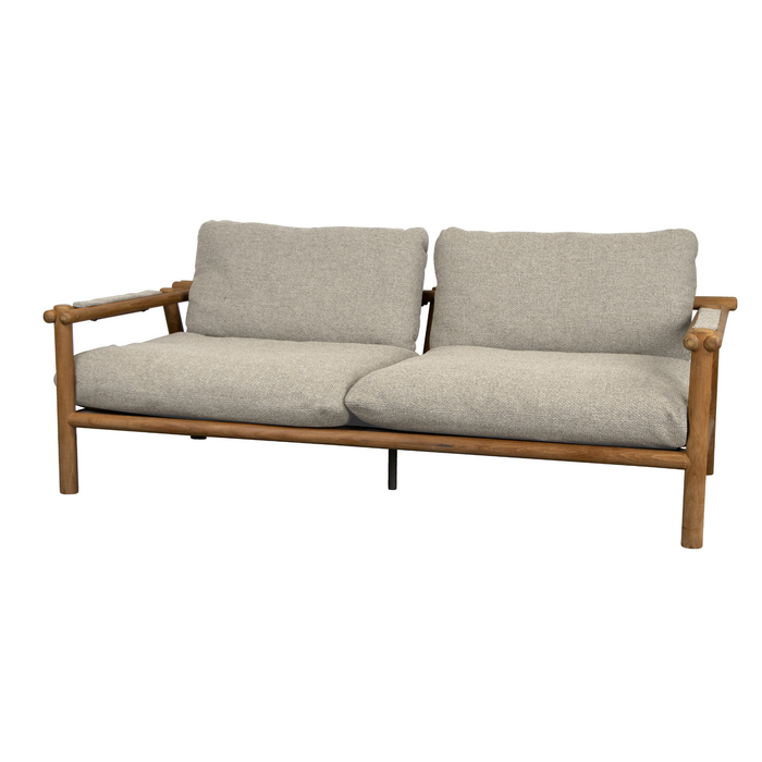 sticks 2 seater sofa Teak sofa Desert sand Cane-line Rise cushion