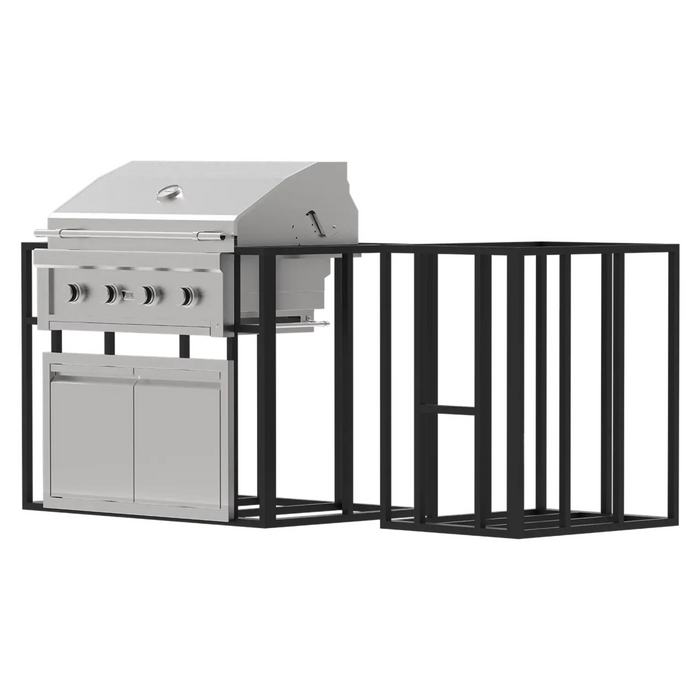 videl usa grill signature collection 1 in stainless steel with support