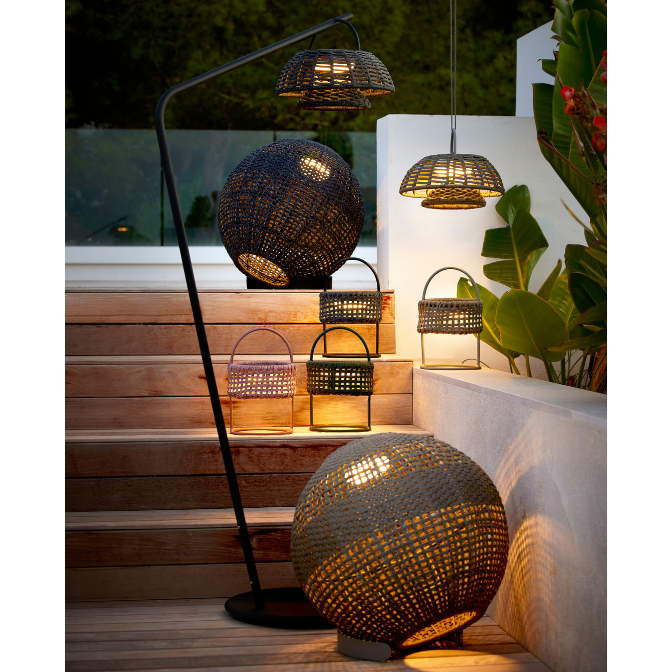 Different shapes round and oval outdoor LED lighting