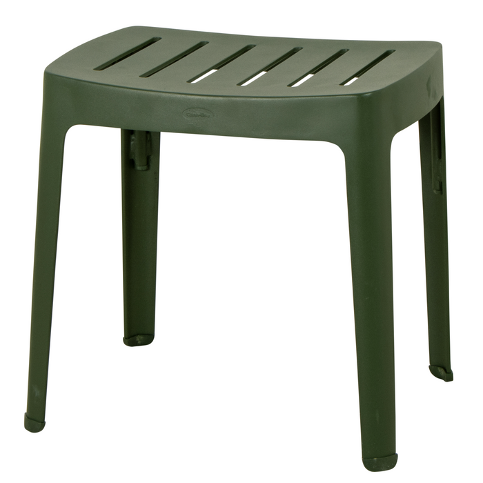 cane-line cut stool in Dark Green, Aluminium chair without cushion