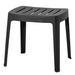 cane-line cut stool in Black, Aluminium chair without cushion