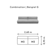 grow outdoor Sectional combination G2 cloud coal dimensions