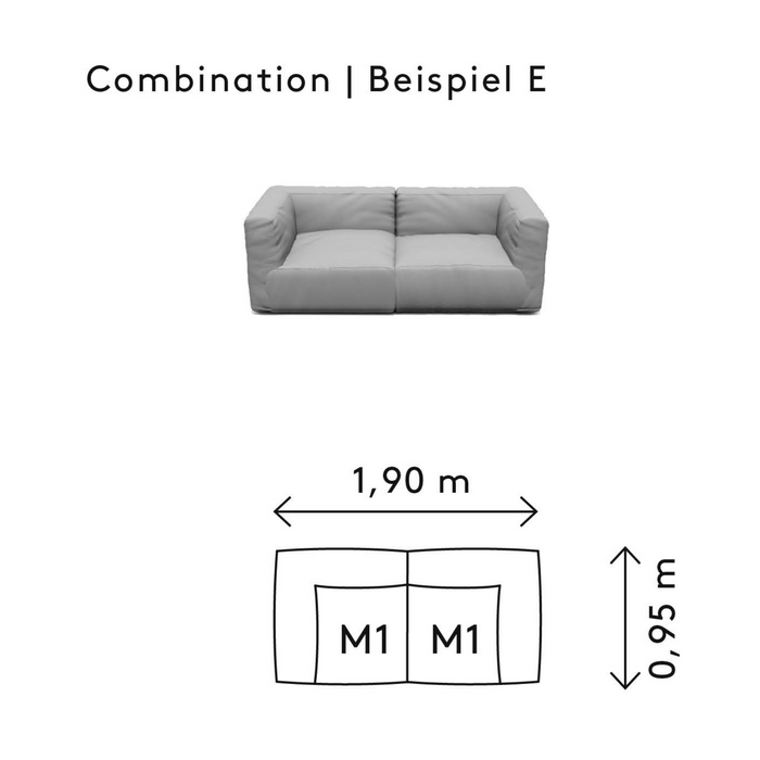 grow outdoor Sectional combination E2 cloud coal dimensions