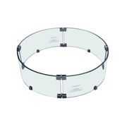 wind screen tempered glass outdoor fire pit accessories
