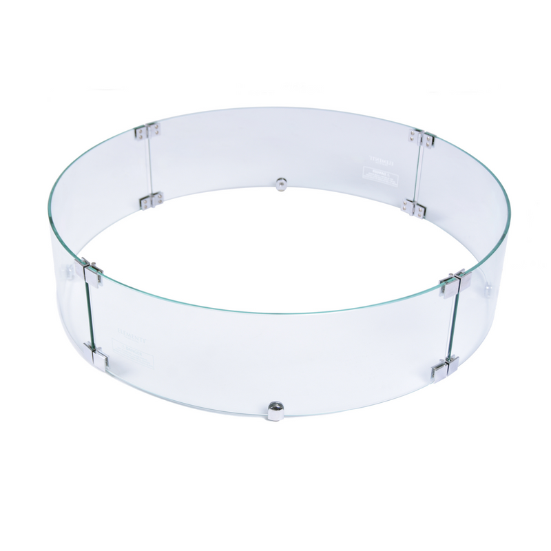 wind screen tempered glass outdoor fire pit accessories