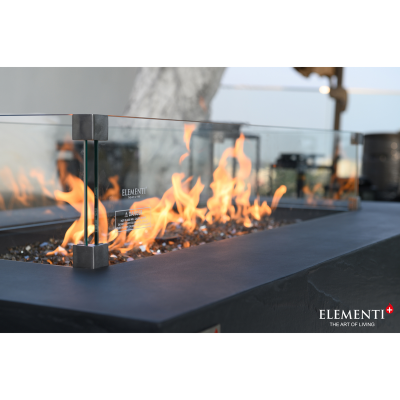 wind screen tempered glass outdoor fire pit accessories with wind screen