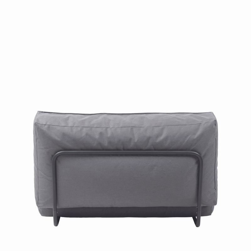 stay day bed outdoor patio lounger with reclining head rest stone