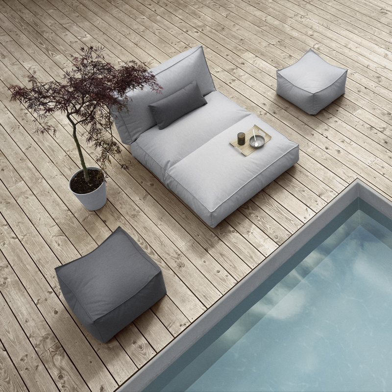 stay outdoor pouf patio lounger stone cloud in a pool with outoor furniture lifestyle