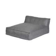 grow outdoor patio double chaise ottoman sectional cloud coal