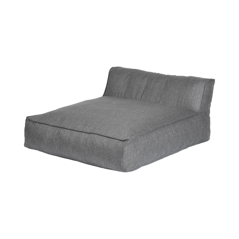 grow outdoor patio double chaise ottoman sectional cloud coal