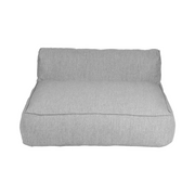 grow outdoor patio double chaise ottoman sectional cloud coal