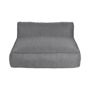 grow outdoor patio double chaise ottoman sectional cloud coal
