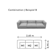 grow outdoor Sectional combination B3 cloud coal dimensions
