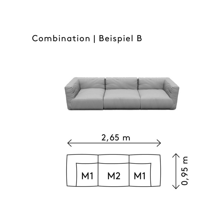 grow outdoor Sectional combination B3 cloud coal dimensions