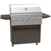 lifestyle image of videl usa 36 grill cart in bronze hammertone color