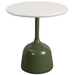 cane-line glaze coffee table in small size with Olive Green, Semi Glossy Aluminium and Sand, Semi Glossy Aluminium table top