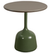 cane-line glaze coffee table in small size with Olive Green, Semi Glossy Aluminium and Taupe, Semi Glossy Aluminium table top