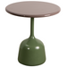 cane-line glaze coffee table in small size with Olive Green, Semi Glossy Aluminium and Taupe, Lava Stone Glazed table top