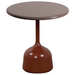 cane-line glaze coffee table in small size with Desert Red, Semi Glossy Aluminium and Taupe, Lava Stone Glazed table top