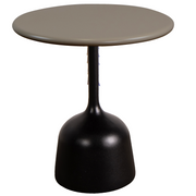 cane-line glaze coffee table in smal size with Lava Grey, Semi Glossy Aluminium table base and Taupe, Semi Glossy Aluminium table top